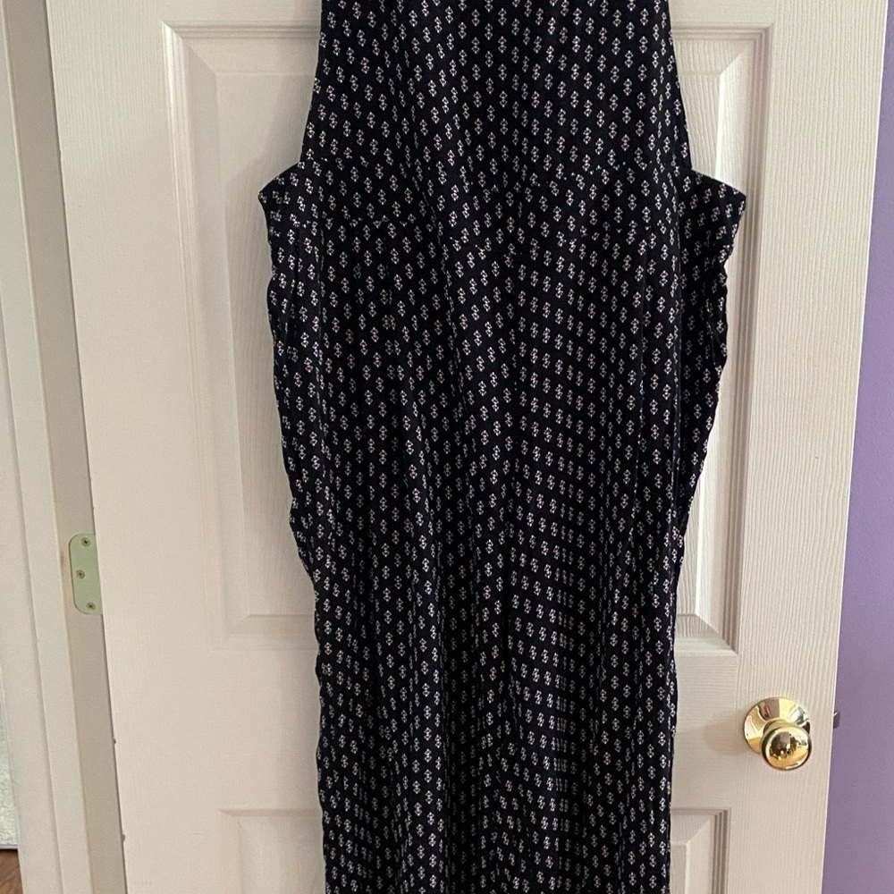 Torrid Black, White, and red Patterned overall Jumpsuit